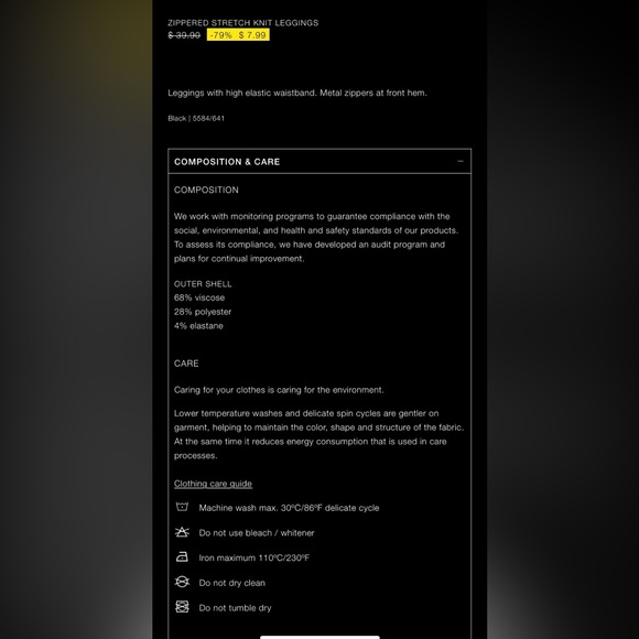 Zara Zippered stretch knit leggings - Picture 9 of 9